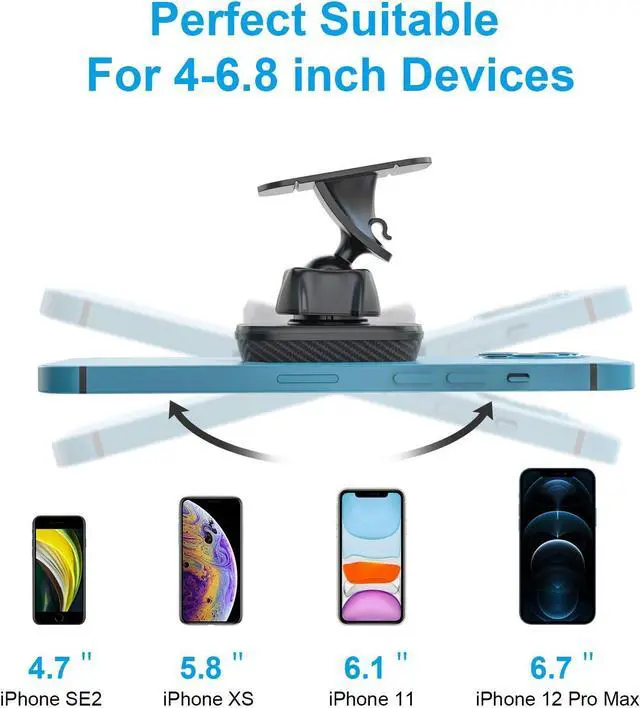 Alt view image 6 of 7 - Magnetic Car Phone Mount Apps2Car Stick On Dashboard Magnet Phone Holder for Car Dash Mount Cell Phone Holder with Strongest VHB Adhesive Phone Magnetic Holder for Car Magnetic Phone Dash Mount