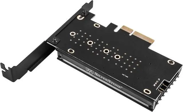 Alt view image 3 of 7 - SilverStone Technology ECM24-ARGB M.2 NVMe SSD NGFF M Key to PCIe x4 ARGB Adapter Card with heatsink and Thermal pad