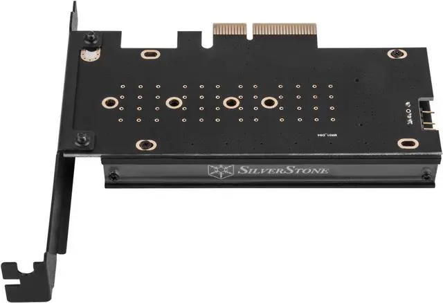 Alt view image 4 of 7 - SilverStone Technology ECM24-ARGB M.2 NVMe SSD NGFF M Key to PCIe x4 ARGB Adapter Card with heatsink and Thermal pad