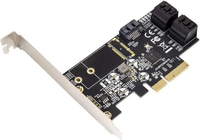 Main image of IO CREST Internal 5 Port Non-Raid SATA III 6GB/S Pci-E X4 Controller Card for Desktop PC Support SSD and HDD with Low Profile Bracket. JMB585 Chipset SI-PEX40139