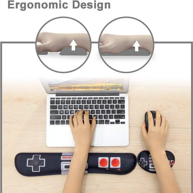 Alt view image 3 of 6 - KBSING Keyboard Wrist Rest Pad and Mouse Wrist Support for Office, Game,Computer, Laptop, Pain Relief Memory Foam Wrist Rest Set (WRT-05)