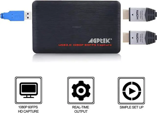 Alt view image 3 of 7 - USB3.0 Game Capture Card 4K@30, 4K HDMI Video Capture Live Streaming Record 4K 30 FPS or 1080p120, 1440p60, HDMI Capture Card Work for PS5/PS4/Xbox One/Switch/Camera