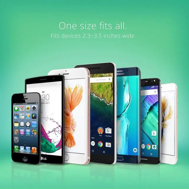 Alt view image 4 of 7 - Easy One Touch Mini Air Vent Car Mount Holder Cradle for iPhone Xs Max R 8 Plus 7  Galaxy S10 E S9 S8 Plus Edge Note 9 & Other Smartphone 2.2 x 4.8 x 5.7 inches