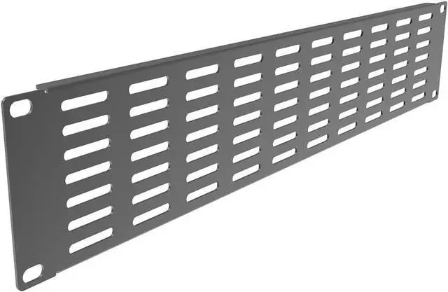 Alt view image 3 of 4 - 5 Pack of 2U Vented Blank Panel - Steel Blank Rack Mount Panel Spacer for 19in Server Rack Cabinet or Enclosure, Black (2U)
