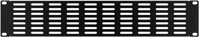 Alt view image 2 of 4 - 5 Pack of 2U Vented Blank Panel - Steel Blank Rack Mount Panel Spacer for 19in Server Rack Cabinet or Enclosure, Black (2U)