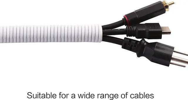 Alt view image 4 of 6 - Alex Tech 100ft - 1/2 inch Split Wire Loom Tubing - White
