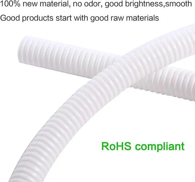 Alt view image 2 of 6 - Alex Tech 100ft - 1/2 inch Split Wire Loom Tubing - White