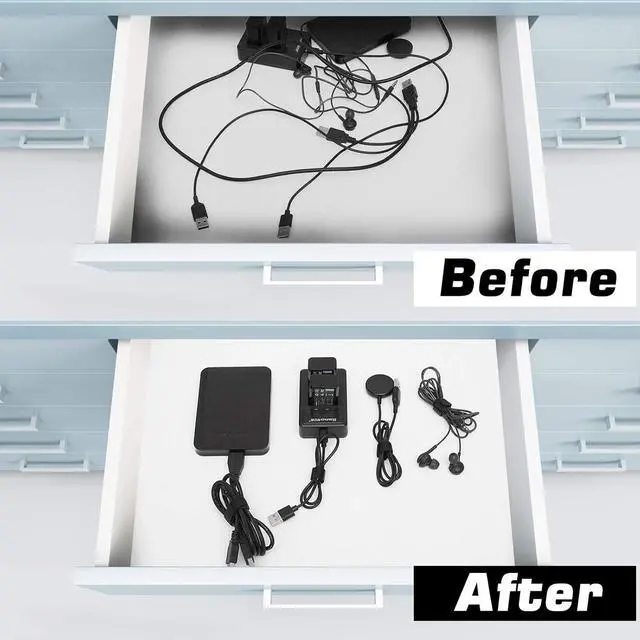 Alt view image 6 of 7 - 150PCS Reusable Cable Ties - 4+6+8+10inch Multi-Purpose Cable management Hook & Loop Cable Straps Wire Ties Adjustable Fastening Cord Organizer Cable Organizer for Home Office and Data Centers Black