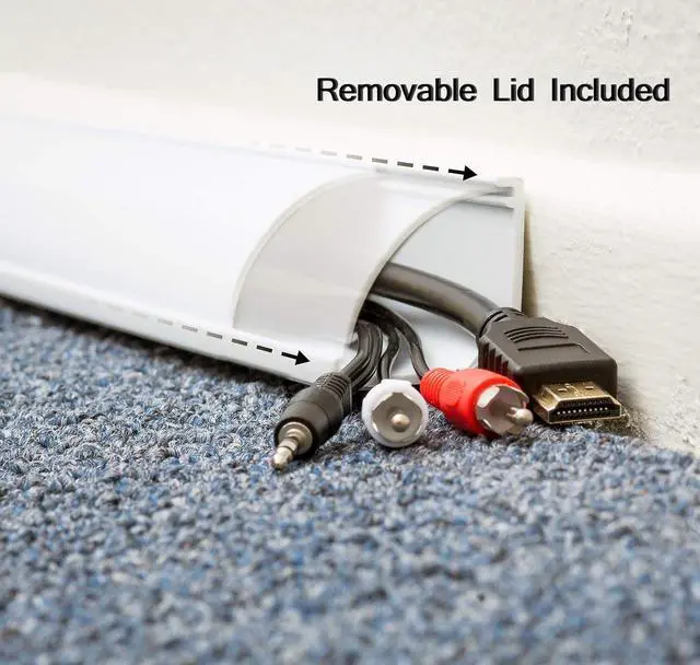 Alt view image 5 of 7 - Small Corner Duct Cable Raceway (1075 Series) - 5 Feet - Black - 5 Sticks