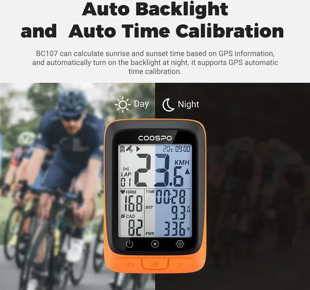 Alt view image 6 of 7 - Bike Computer Wireless GPS, Cycling Computer GPS Bike Tracker with Bluetooth/ANT+, Waterproof Bicycle Computer GPS Speedometer with Auto Backlight, 2.4 inch LCD Display