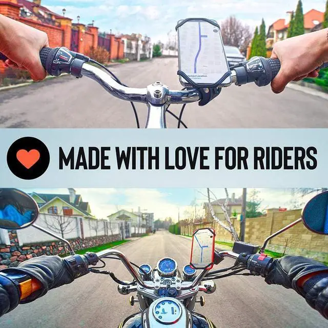 Alt view image 6 of 6 - Upgraded 2024 Bicycle & Motorcycle Phone Mount - The Most Secure & Reliable Bike Phone Holder for iPhone, Samsung or Any Smartphone. Stress-Resistant & Highly Adjustable. x10 to Safeness & Comfort