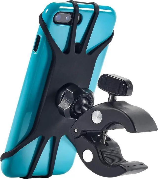 Main image of Upgraded 2024 Bicycle & Motorcycle Phone Mount - The Most Secure & Reliable Bike Phone Holder for iPhone, Samsung or Any Smartphone. Stress-Resistant & Highly Adjustable. x10 to Safeness & Comfort
