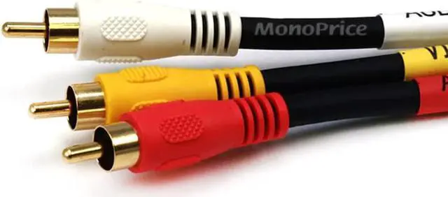Alt view image 7 of 11 - Monoprice RCA Coaxial Compsite Video and Stereo Audio Cable, 3ft