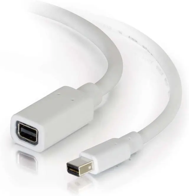 Main image of Legrand - C2G Mini DisplayPort Cable, Long DisplayPort Cable 10 ft, Male to Female Displayport Cable, White Digital Display Cable, 1 Count, C2G 54415