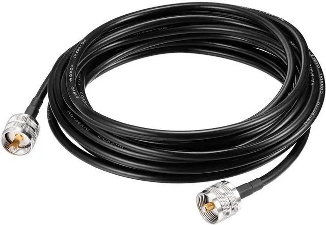 Alt view image 5 of 5 - Superbat PL259 Coax Cable 15ft, UHF Male PL-259 CB Antenna Cable Extension RG58 Cable for HAM & CB Radio Antenna Analyzer Dummy Load SWR Meter etc.