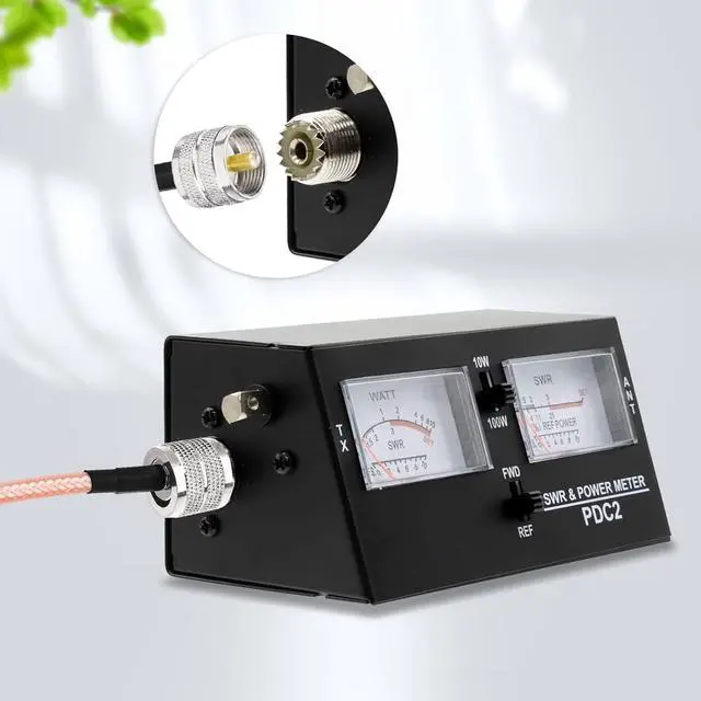 Alt view image 6 of 6 - Superbat High-Power Digital Coax Cable UHF Male PL-259 to UHF Male PL-259 UHF Jumper (3ft 100cm,RG142) for HAM & CB Radio Antenna Analyzer Dummy Load SWR Meter