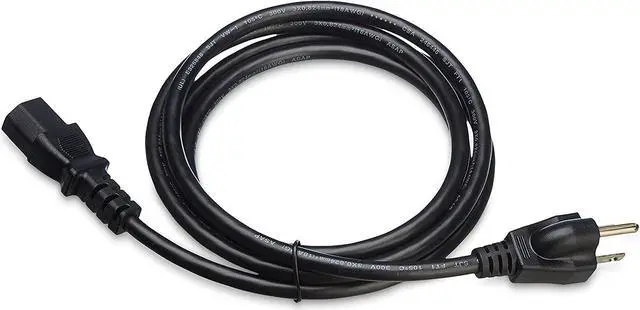 Alt view image 4 of 4 - Ama Basics Computer Monitor TV Replacement Power Cord - 6-Foot, Black, 5-Pack