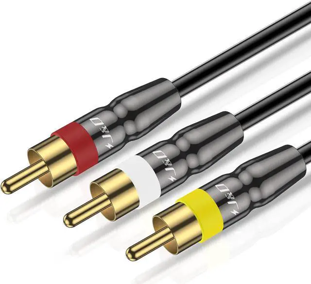 Main image of 3RCA to 3RCA Cable Gold Plated Connect Joint RCA Cable Heavy Duty Copper Shell 3 RCA Male to 3 RCA Male Stereo Audio Cable 6 Feet