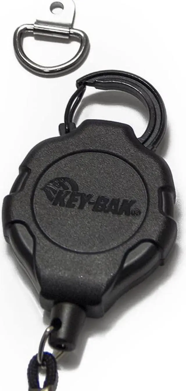 Alt view image 3 of 4 - Key-BAK MIC-BAK CB Radio Retractable Tether, 36" Kevlar Cord, 8" Nylon Attachment Loop, D-Ring Mount Included (0KR3-4A11)