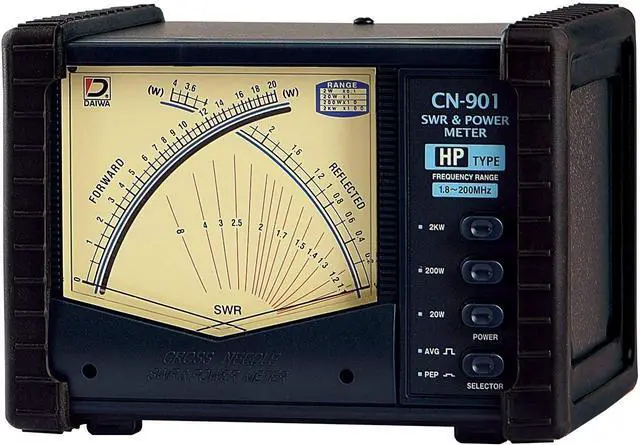 Main image of Daiwa CN-901HP Professional Series Cross Needle SWR and Power Meter for Amateur Device HF and VHF Bench Testing Antenna Tuning and Transmitter Output Measurement