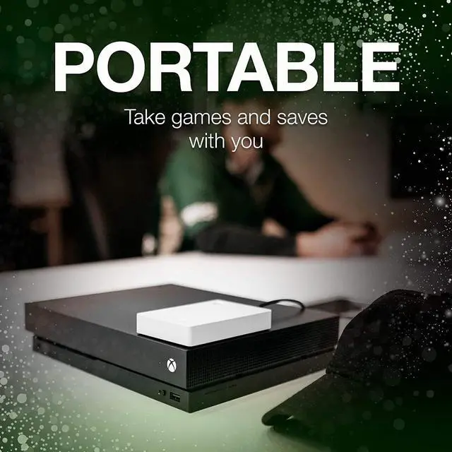 Alt view image 5 of 6 - Seagate 2TB External USB 3.0 Portable Hard Drive Game Drive for Xbox - White