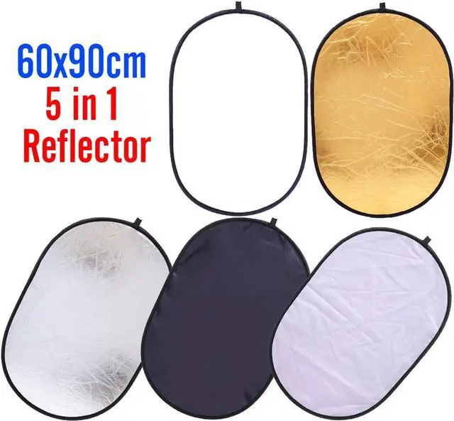 Alt view image 2 of 7 - Konseen Collapsible Photography Reflector 24x35inch (60x90cm) 5-in-1 Multi Light Diffuser Panel Studio Photo Portable Light Reflectors for Product Photography Accessories Props with Carrying Bag