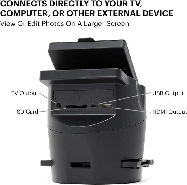 Alt view image 4 of 7 - Kodak SCANZA Digital Film & Slide Scanner - Converts 35mm, 126, 110, Super 8 & 8mm Film Negatives & Slides to JPEG - Includes Large Tilt-Up 3.5" LCD, Easy-Load Film Inserts, Adapters & More