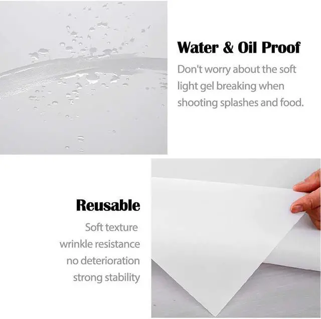 Alt view image 2 of 7 - Diffusion Film Filter Sheet 6 Packs Kit 15.7x19.6inches/ 40x50cm Lighting Gel Diffuser Roll Photography Video for Led Flash Strobe Light