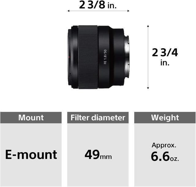 Alt view image 7 of 15 - Sony 50mm f/1.8 FE Lens SEL50F18F/2