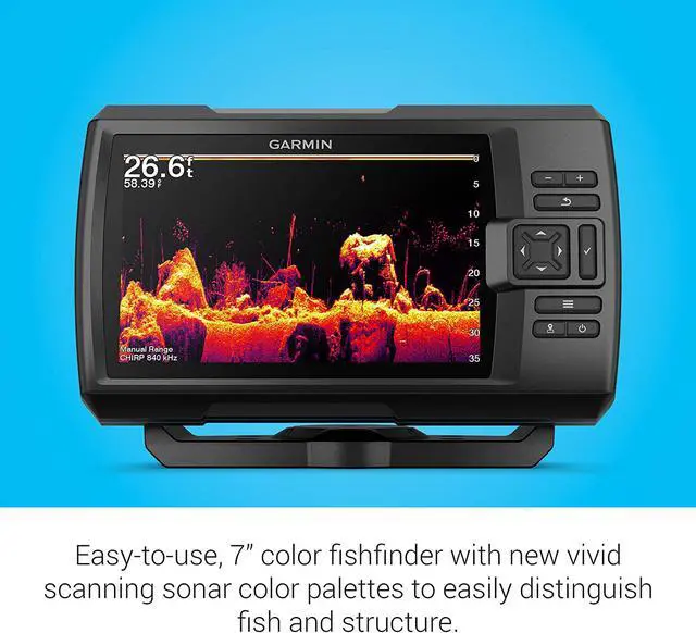 Alt view image 5 of 20 - GARMIN STRIKER VIVID 7CV 7 FISHFINDER GPS TRACK PLOTTER WITH GT20 NOT A CHART PLOTTER