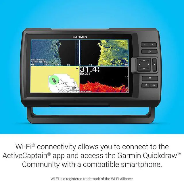 Alt view image 8 of 16 - GARMIN STRIKER VIVID 9SV 9 FISHFINDER GPS TRACK PLOTTER WITH GT52 NOT A CHART PLOTTER