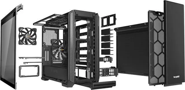 Alt view image 9 of 9 - be quiet! Silent Base 601 Window | Midi Tower ATX PC Case | Two 140mm Fans | 10mm Extra Thick Insulated mats | PSU Shroud | Black| BGW26