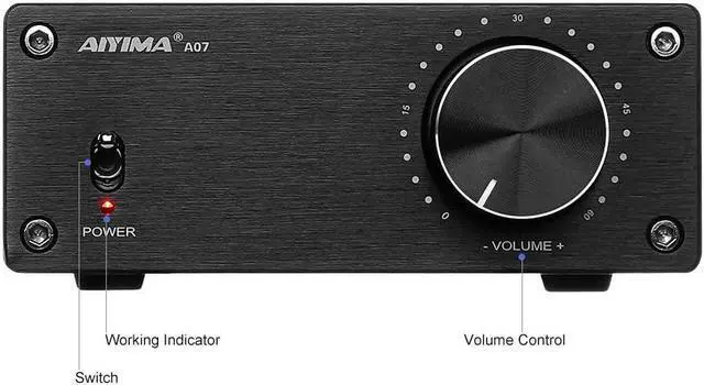 Alt view image 3 of 7 - Good Product Outlet A07 TPA3255 Power Amplifier 300Wx2 HiFi Class D Stereo Digital Audio Amp 2.0 Channel Amplifier for Passive Speaker Home Audio (A07+DC 32V Power Adapter)