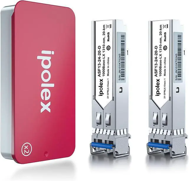 Alt view image 3 of 7 - Pack of 2 1.25G SFP LX Media Converter Kit with 1000Base-LX/LH SFP Transceiver
