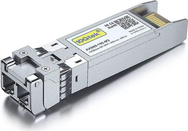 Main image of 10GBase-SR SFP+ Transceiver, 10G 850nm MMF, up to 300 Meters, Compatible with Extreme 10301