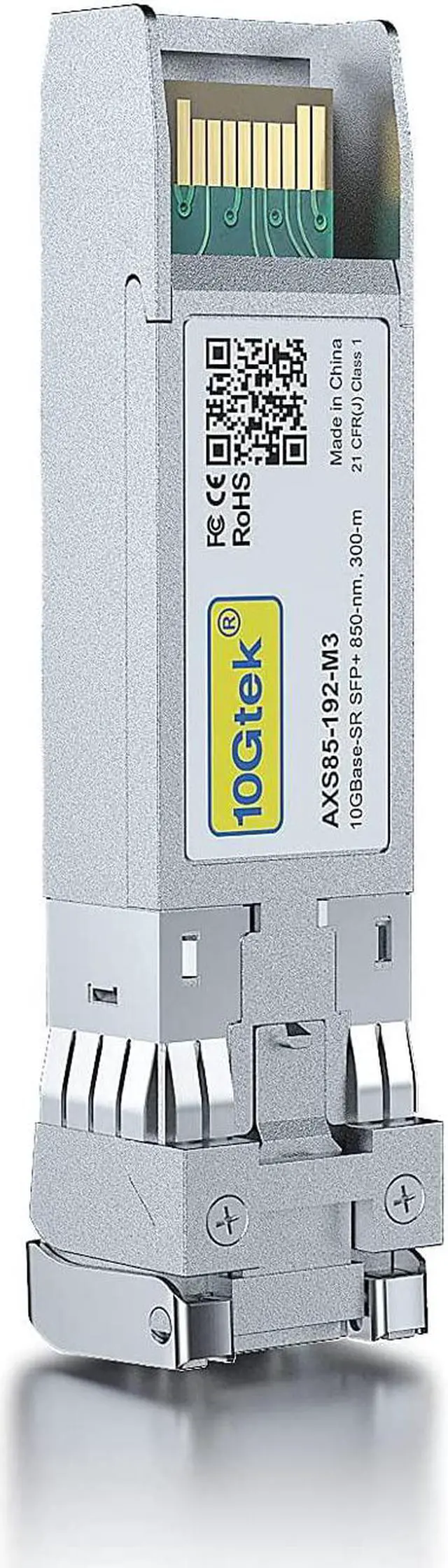 Alt view image 5 of 6 - 10GBase-SR SFP+ Transceiver, 10G 850nm MMF, up to 300 Meters, Compatible with  SFP-10G-SR, Meraki MA-SFP-10GB-SR, Ubiquiti UniFi UF-MM-10G, Fortinet, Mikrotik, D-Link and More, Pack of 4