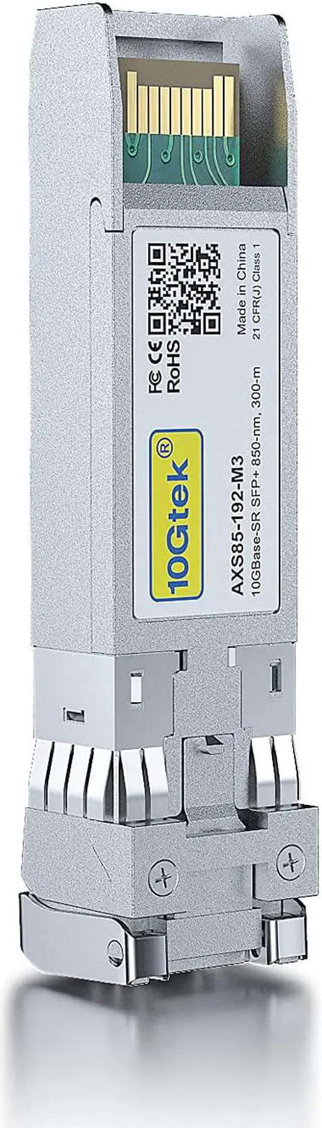 Alt view image 4 of 6 - 10GBase-SR SFP+ Transceiver, 10G 850nm MMF, up to 300 Meters, Compatible with Extreme 10301