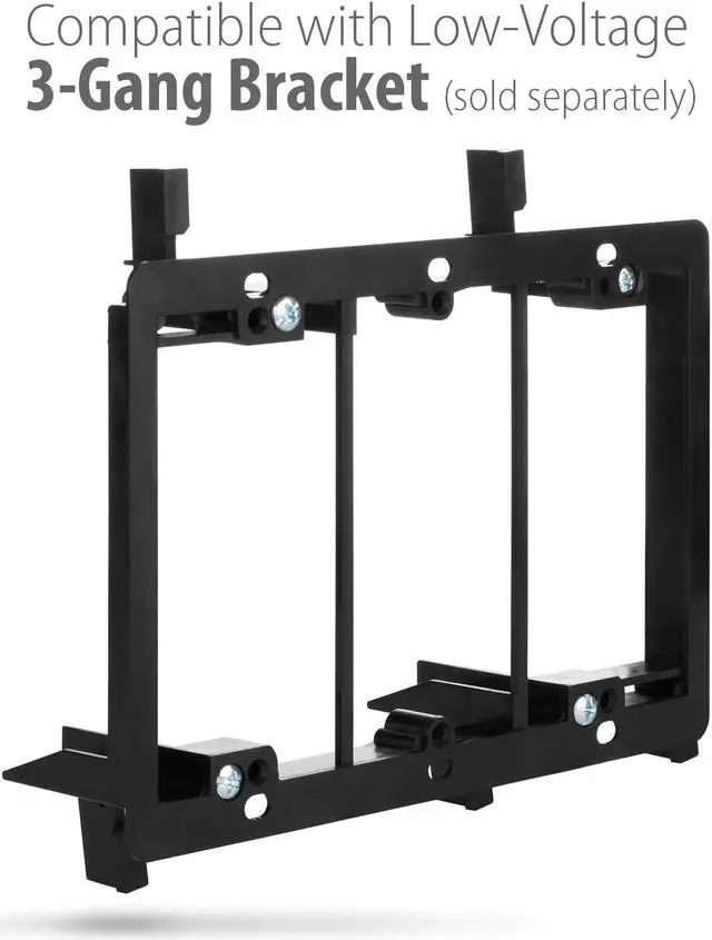 Alt view image 2 of 4 - 3 Gang Wall Plate, Fosmon (3-Gang 7.2 Surround Sound Distribution) Home Theater Copper Banana Binding Post Coupler Type Wall Plated for 7 Speakers, 2 RCA Jacks for Subwoofers & 3 HDMI Ports