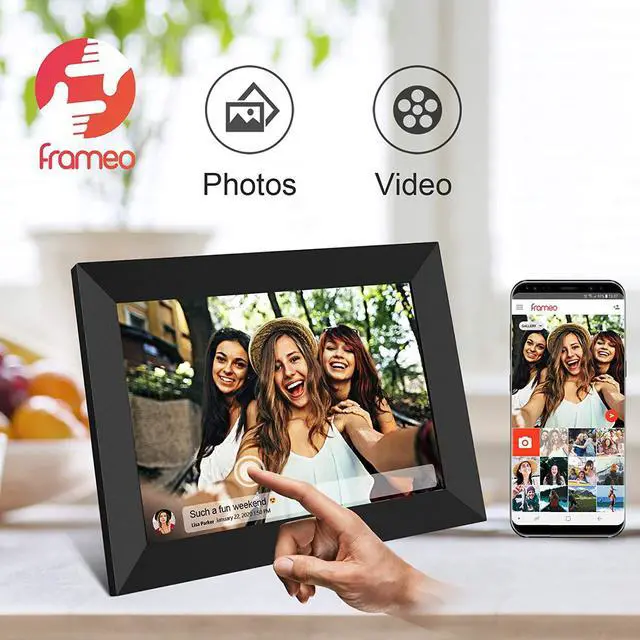 Alt view image 3 of 7 - 32GB  10.1 Inch Smart WiFi Digital Photo Frame 1280x800 IPS LCD Touch Screen, Auto-Rotate Portrait and Landscape, Built in 32GB Memory, Share Moments Instantly via  App from Anywhere