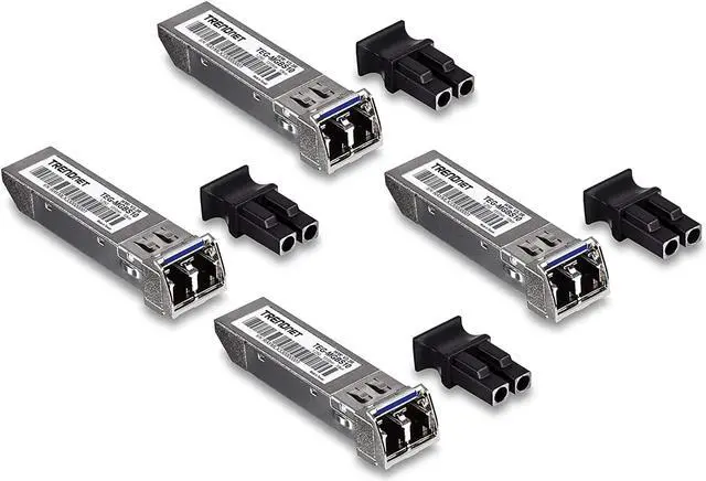 Alt view image 3 of 10 - TRENDnet TEG-MGBS10/4, 4-Pack SFP Single Mode LC Module (10Km)