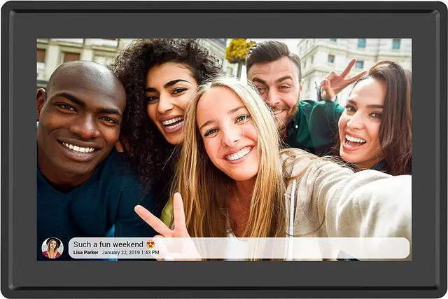 Main image of Feelcare 10.1 Inch 16GB Smart WiFi Digital Picture Frame, Send Photos or Small Videos from Anywhere, Touch Screen, 800x1280 IPS LCD Panel, Portrait and Landscape(Black), Welcome to consult