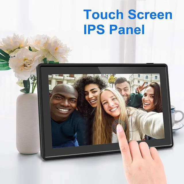 Alt view image 3 of 6 - Feelcare 11.6 Inch 16GB WiFi Digital Picture Frame, 2.4GHz and 5GHz Dual Band WiFi, Touch Screen, 1920x1080 IPS LCD Panel, Send Photos or Small Videos from Anywhere(Black), Welcome to consult