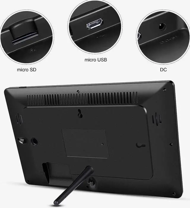 Alt view image 6 of 6 - Feelcare 11.6 Inch 16GB WiFi Digital Picture Frame, 2.4GHz and 5GHz Dual Band WiFi, Touch Screen, 1920x1080 IPS LCD Panel, Send Photos or Small Videos from Anywhere(Black), Welcome to consult