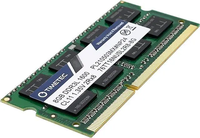 Alt view image 3 of 5 - 8GB DDR3L / DDR3 1600MHz (DDR3L-1600) PC3L-12800 / PC3-12800(PC3L-12800S) Non-ECC Unbuffered 1.35V/1.5V CL11 2Rx8 Dual Rank 204 Pin SODIMM Laptop Notebook PC Computer Memory RAM Module Upgrade