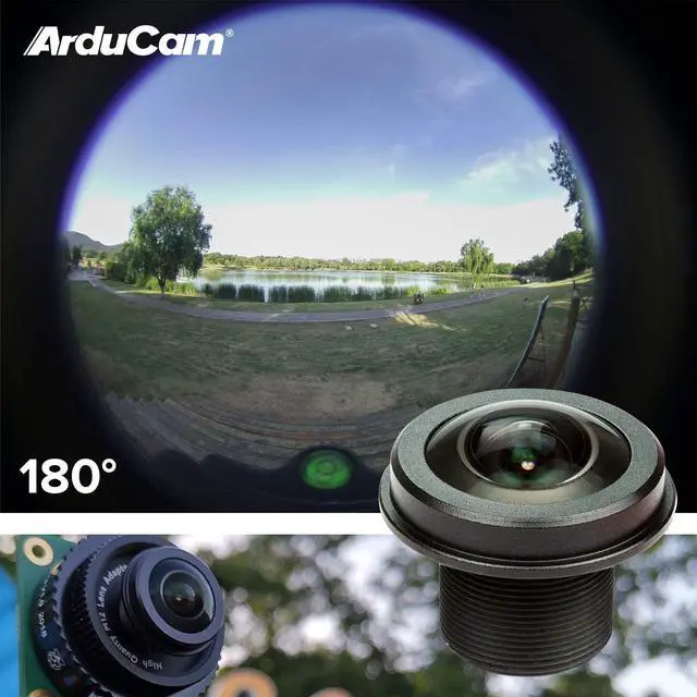 Alt view image 3 of 5 - M12 Lens Kit for Raspberry Pi HQ Camera (Type 1/2.3), 20 to 180 Degrees Telephoto, Wide Angle, Fisheye Lenses with M12 to CS-Mount Adapter, Locking Ring, Cleaning Cloth and More
