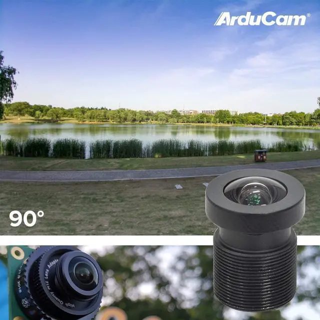Alt view image 4 of 5 - M12 Lens Kit for Raspberry Pi HQ Camera (Type 1/2.3), 20 to 180 Degrees Telephoto, Wide Angle, Fisheye Lenses with M12 to CS-Mount Adapter, Locking Ring, Cleaning Cloth and More