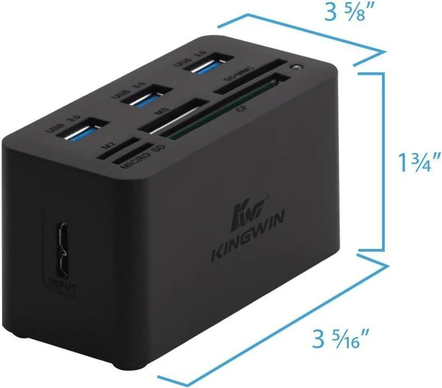 Alt view image 6 of 7 - USB C Hub Adapter w/ Card Reader Write & USB 3.0 HUB - Thunderbolt 3 Supports High Speed SD MS Micro M2 CF For Macbook Laptop Desktop type-c
