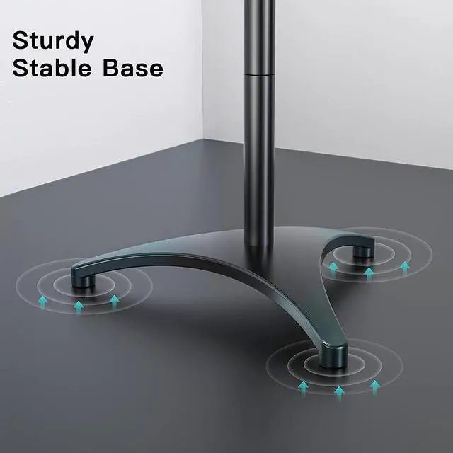 Alt view image 7 of 7 - PERLESMITH Speaker Stands Height Adjustable 30-44 Inch with Cable Management, Hold Satellite Speakers and Small Bookshelf Speakers up to 8lbs -1 Pair