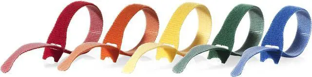 Alt view image 3 of 5 - ONE-WRAP Ties | Cable Management Wires & Cords | Self Gripping Cable Ties Reusable | 5 Ct - 8 x 1/2 | Multi-color