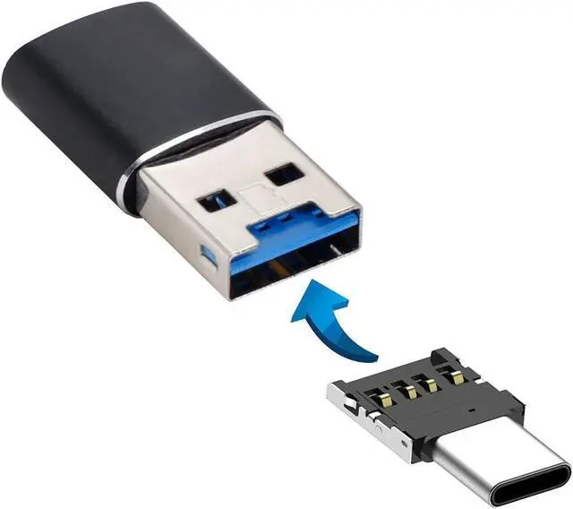 Alt view image 3 of 7 - Xiwai USB 3.0 to Micro SD SDXC TF Card Reader with Micro Type-C USB-C OTG Adapter for Tablet/Cell Phone